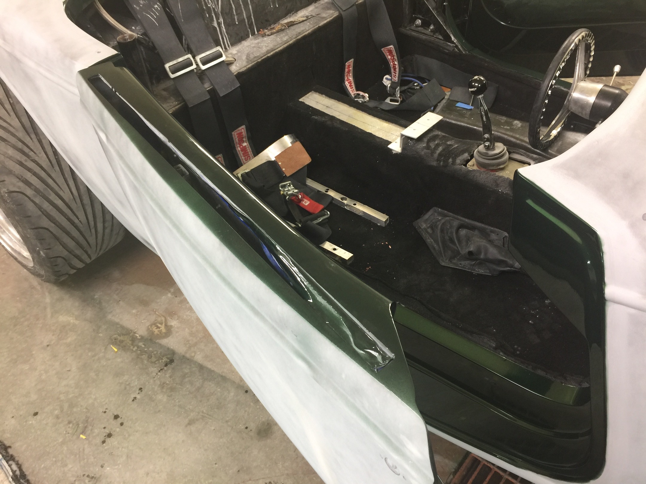 Fiberglass, Body, and Paint Prep, 121 Rod & Restoration. Jambing and Edging.