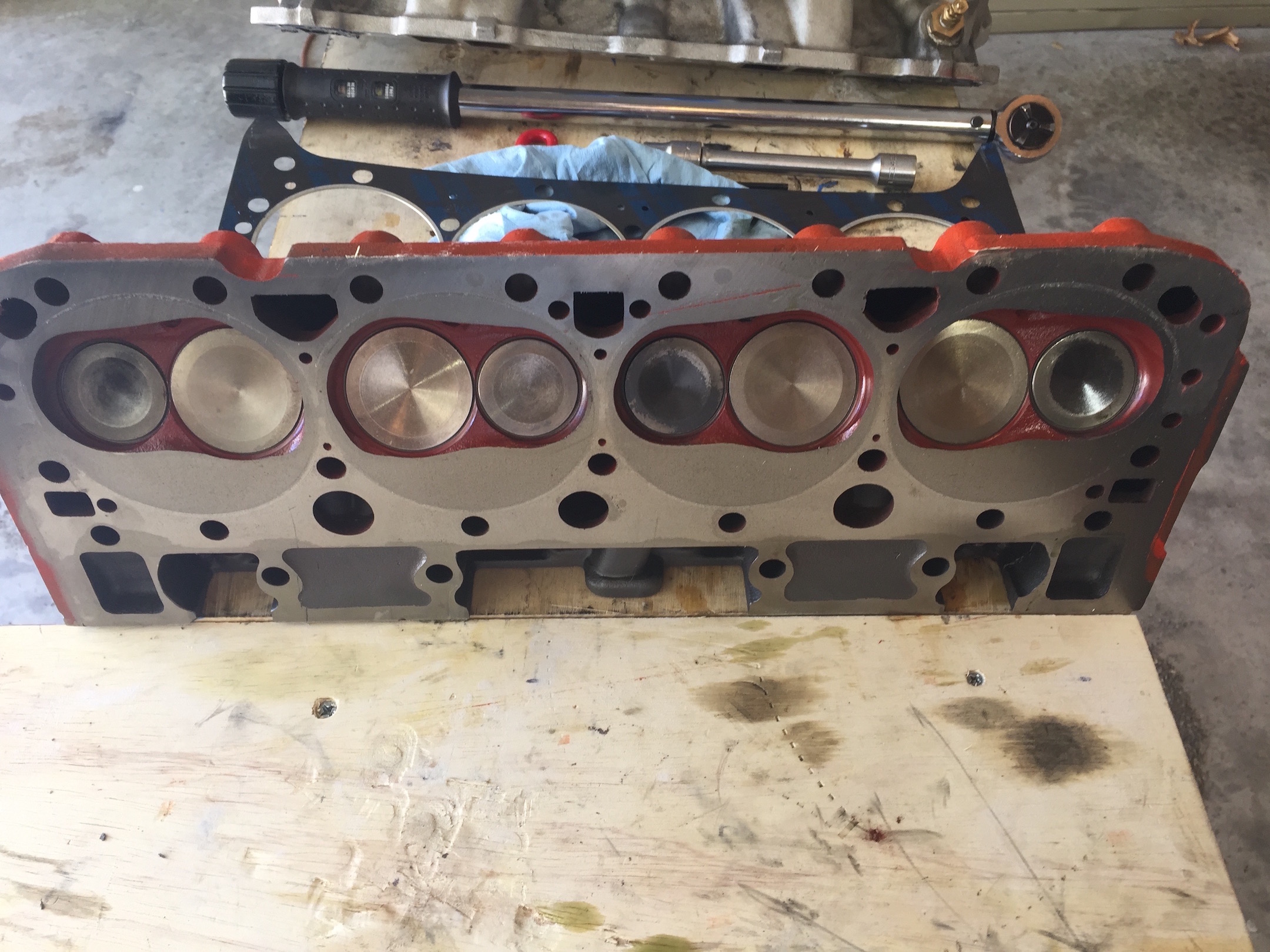 Heads turned out to be a very cheap Chinese version which we will change if we do not go to the LS Motor